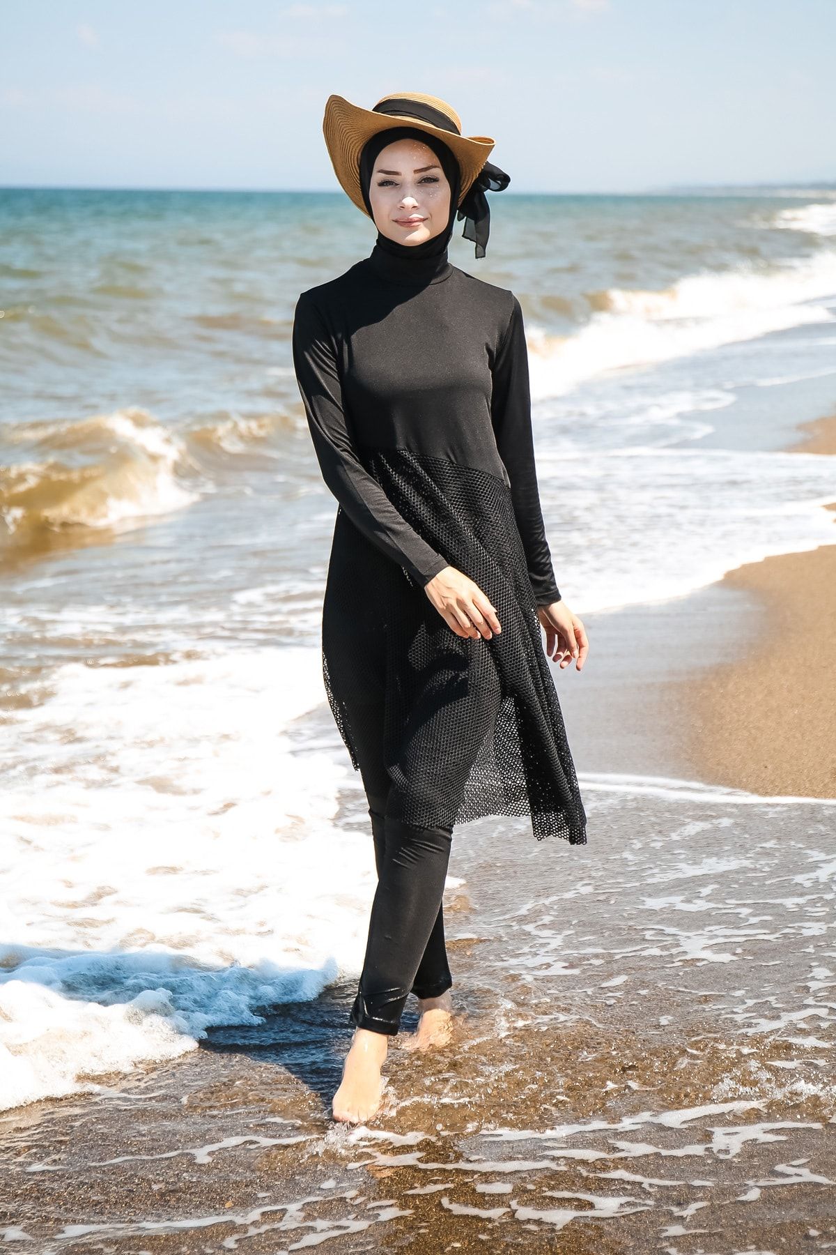 Triple Fully Covered Hijab Swimwear M2035