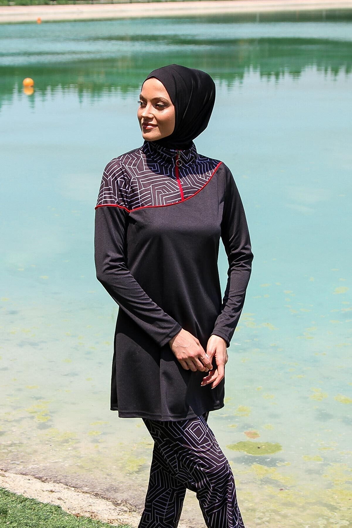 Four Fully Covered Hijab Swimwear R1117