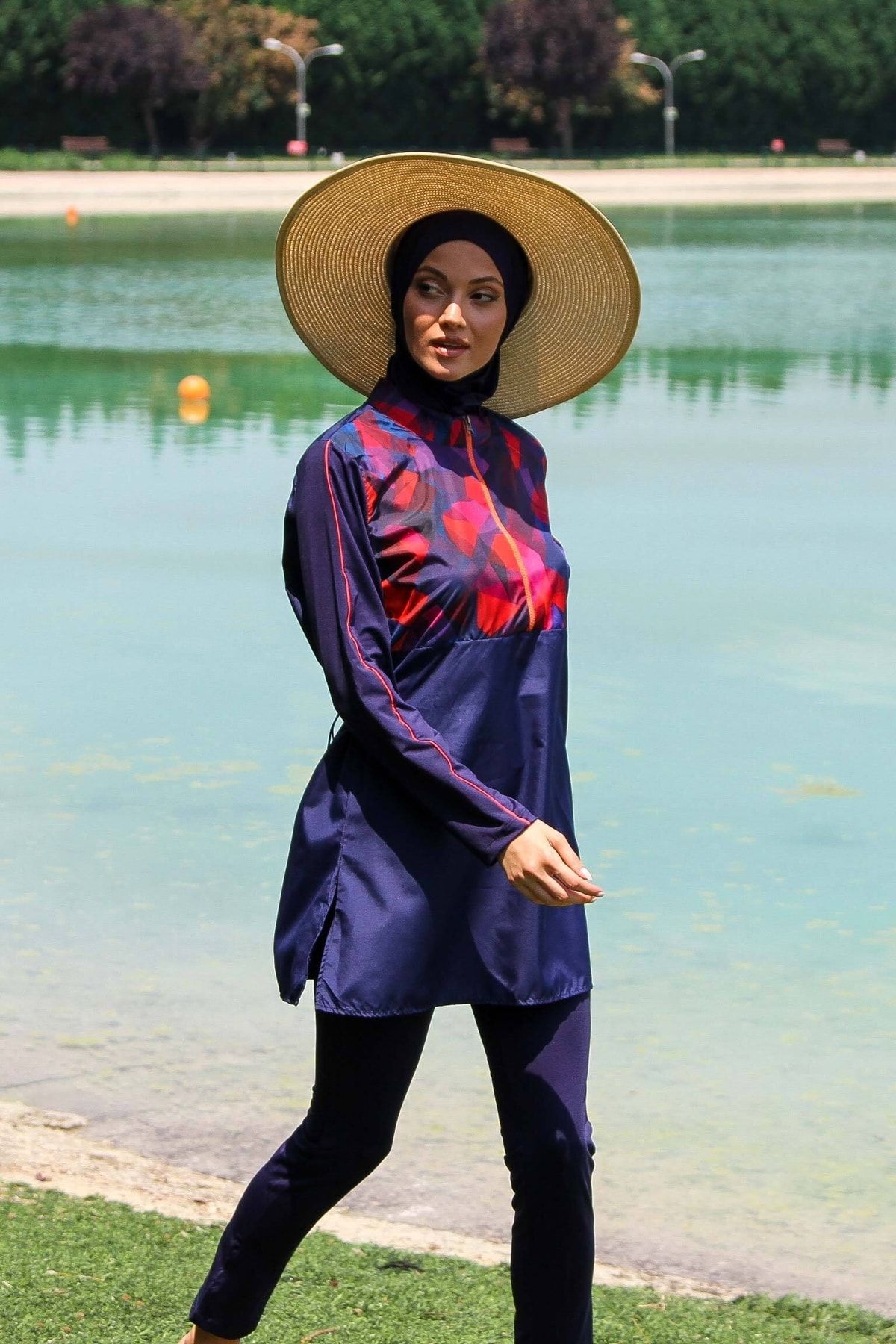 Triple Fully Covered Hijab Swimsuit M2269