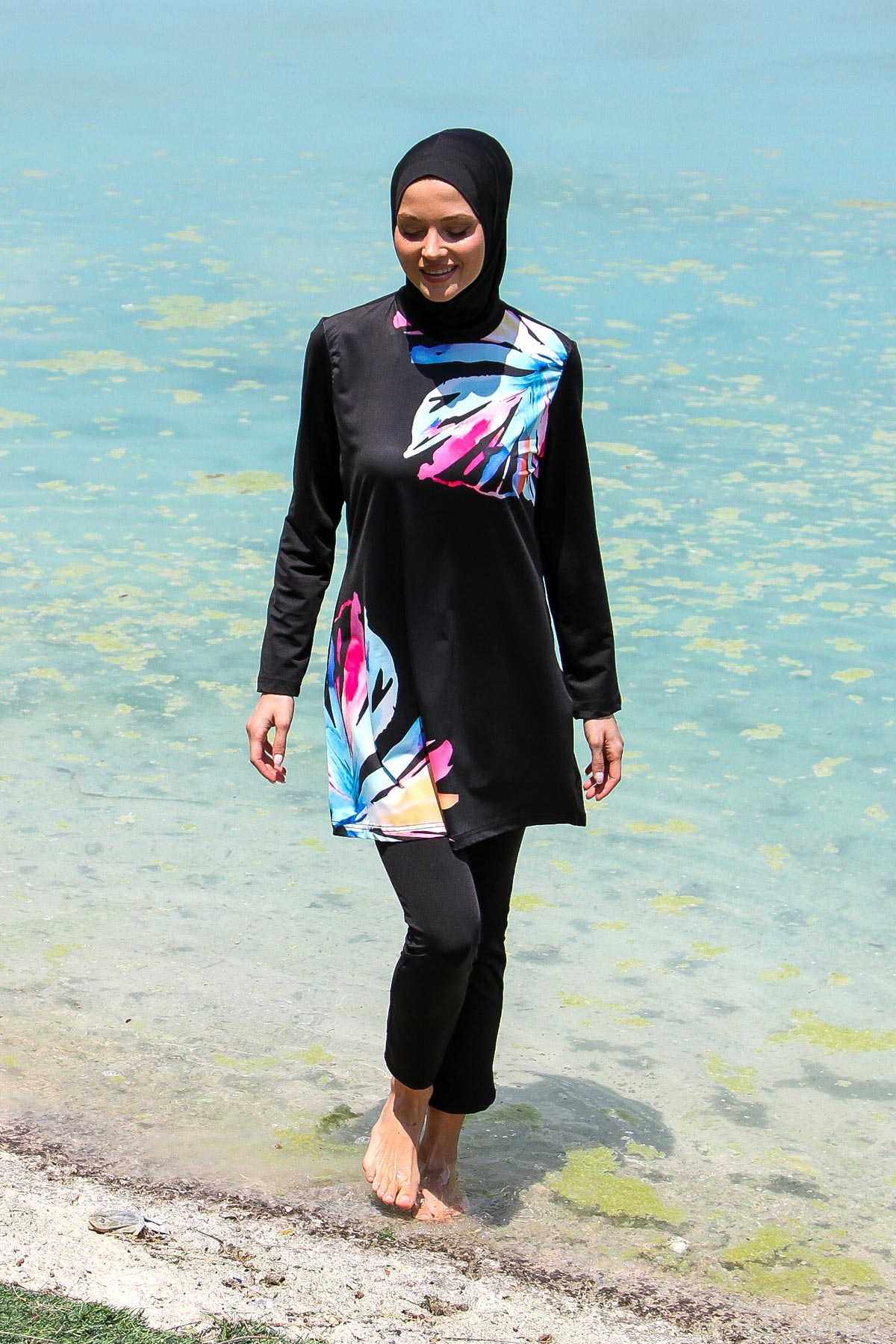 Triple Fully Covered Hijab Swimwear M2224