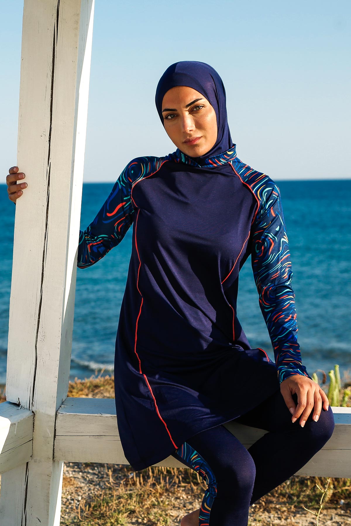 Triple Fully Covered Hijab Swimwear M2230