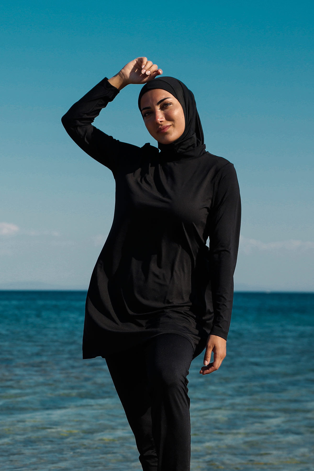 Black Fully Covered Hijab Swimwear 1969