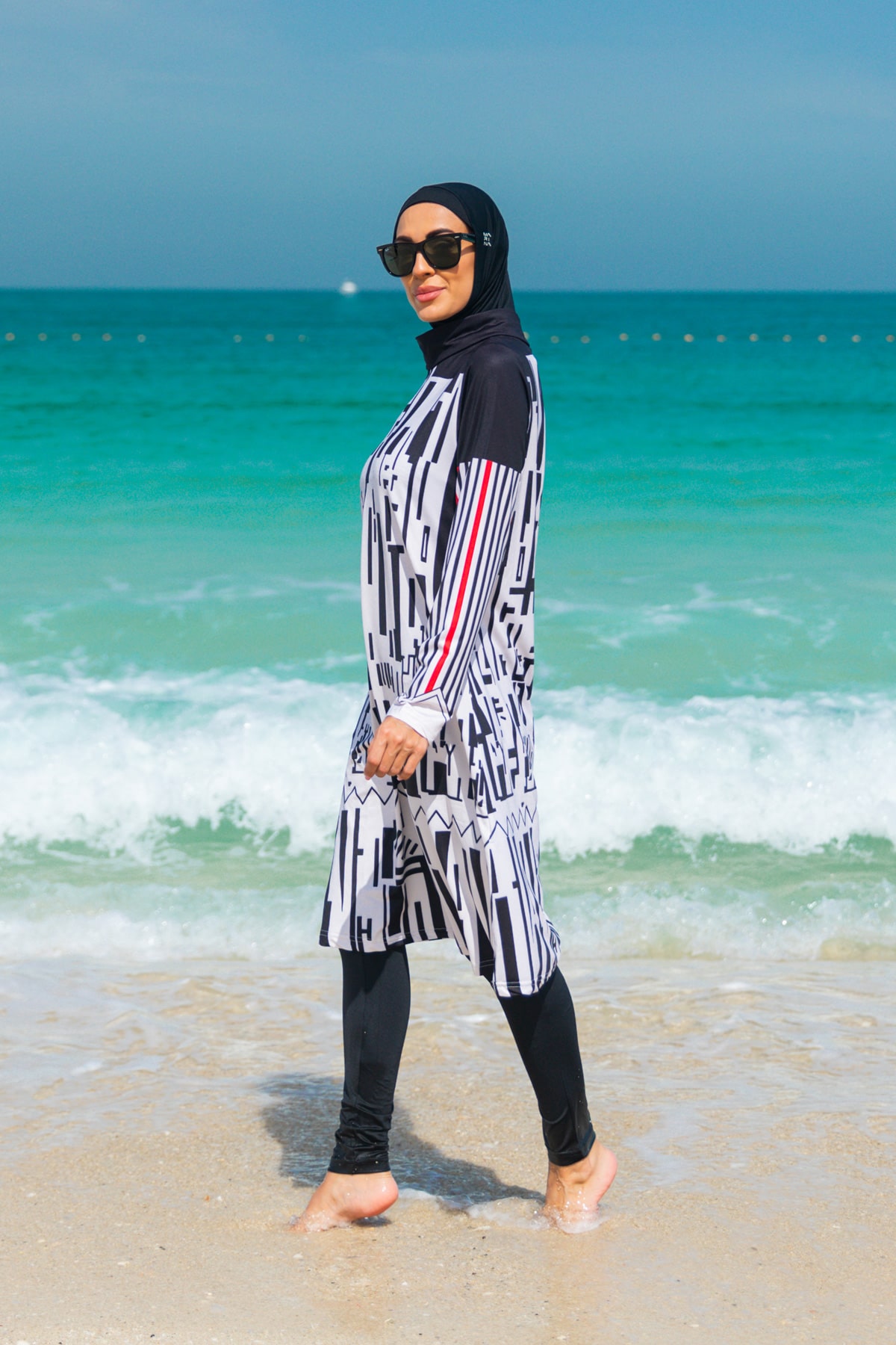 Black Full Covered Hijab Swimsuit M2302