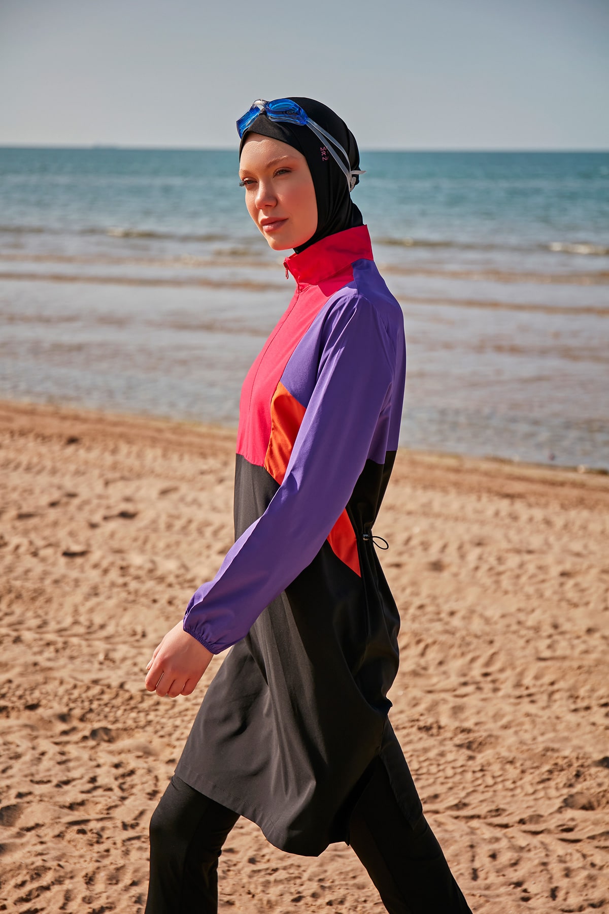 Black Closed Hijab Swimwear M2312